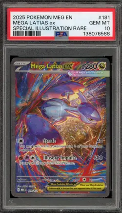 Pokemon Mega Latias ex Mega Evolution Special Illustration Rare #181 PSA 10 - Image 1
