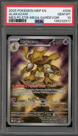Pokemon Center Stamp Promo Alakazam Mega Gardevoir ETB #009 PSA 10 Gem Mint - Image 1