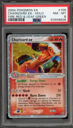 Pokemon Charizard ex EX Fire Red & Leaf Green Holo Ultra Rare #105 PSA 8 - Image 1