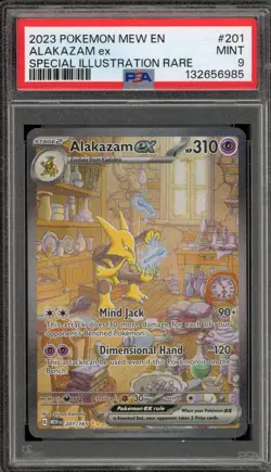 Pokemon Alakazam ex 151 MEW EN Special Illustration Rare #201 PSA 9 Mint - Image 1
