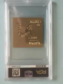 1999 Pokemon Stickers Series 1 Rare Gold Stickers Onix #G10 PSA 8 67578981 - Image 3