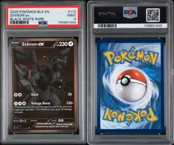 2025 Pokemon Scarlet and Violet Black Bolt Black White Rare Zekrom Ex #172 PSA 9 - Image 3