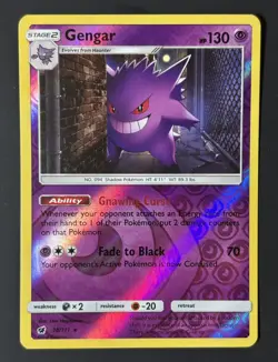 Gengar 38/111 Sm-Crimson Invasion Reverse Holo NM- Pokemon TCG 2017 - Image 1