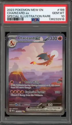 Pokemon Charizard ex 151 MEW EN Special Illustration Rare #199 PSA 10 Gem Mint - Image 1