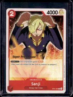 2023 One Piece Premium Card Collection FILM RED Edition Sanji #ST01-004 - Image 1