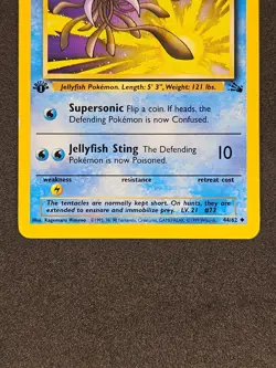 Tentacruel 1st Edition Uncommon Fossil 44/62 1999 WOTC Pokemon Card LP+ - Image 4