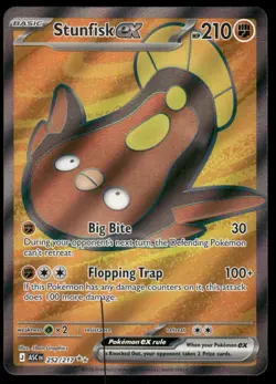 Pokemon Cards Stunfisk ex 252/217 Ascended Heroes Ultra Rare NM - Image 1