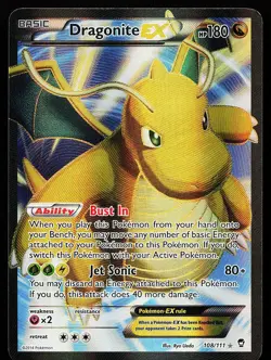 Dragonite EX 108/111 Holo Full Art XY Furious Fists Pokemon Card - Image 1