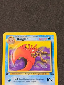 Kingler 1st Edition Uncommon 38/62 1999 WOTC Fossil Pokemon Card LP+ - Image 3