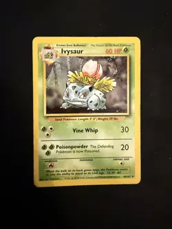 Pokemon TCG Base Set Ivysaur Card 30/102 MP Condition - Image 1