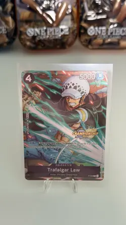 One Piece TCG P-038 Trafalgar Law Foil CS 2024 Event Card Stamped. Eng/NM. - Image 1