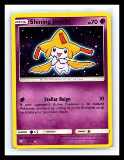 💥 Shining Jirachi 42/73 Shining Legends Holo Rare Pokemon Card 2017 - Image 1