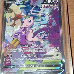 Pokemon Mew V Full Art Ultra Rare Fusion Strike Holo 251/264 Card - Image 1