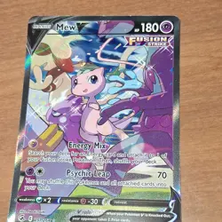 Pokemon Mew V Full Art Ultra Rare Fusion Strike Holo 251/264 Card - Image 3