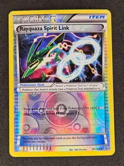 Rayquaza Spirit Link Reverse Holo 87/108 2015 XY Roaring Skies Pokemon Card LP+ - Image 1