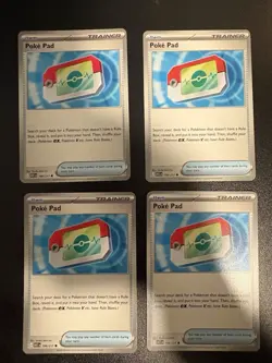 Poke Pad 198/217 Pokemon TCG ME: Ascended Hero’s x4 Trainer Common Card NM - Image 2
