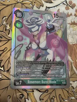 Digimon Card Game Rosemon: Burst Mode BT13-060 SR Versus Royal Knights - Image 1