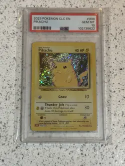 PSA 10 GEM MINT Pokemon TCG Classic Collection Pikachu Holo Card 008/034! - Image 1