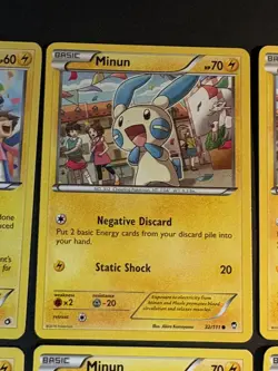 Minun & Plusle Lot 21 Pokemon Nintendo Cards NM/LP/MP 2013, 2016, 2017 - Image 3