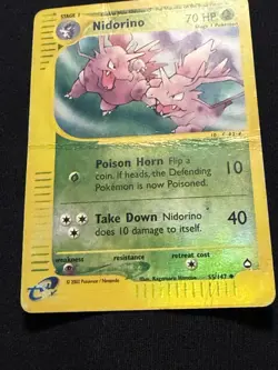 Pokemon Card - Nidorino Aquapolis 55/147 Uncommon Reverse Holo HP - Image 1