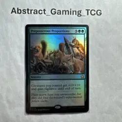 MTG - Preposterous Proportions *FOIL* - (IFDN #109) Foundations - NM Pack Fresh - Image 1