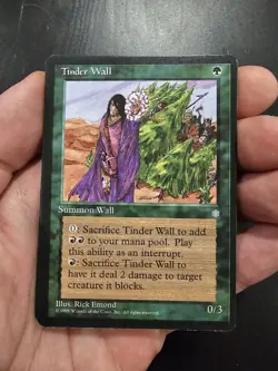 Tinder Wall 1x MtG Ice Age ICE SP/NM - Image 1