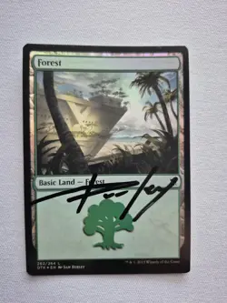 Forest Foil Dragons of Tarkir Signed Artist Proof MTG - Image 1