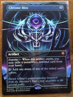 MTG Magic the Gathering FOIL Chrome Mox Borderless SPG! - Artifact - Image 1