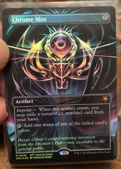 MTG Magic the Gathering FOIL Chrome Mox Borderless SPG! - Artifact - Image 2