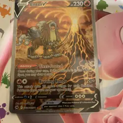2023 Pokemon Crown Zenith Entei V Holo Card GG36/GG70 - Image 1