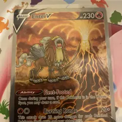 2023 Pokemon Crown Zenith Entei V Holo Card GG36/GG70 - Image 2