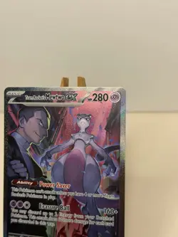 Pokemon Team Rockets Mewtwo EX 231/182 Full Art Destined Rivals English - Image 3