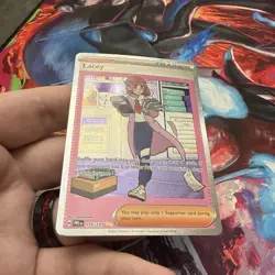 Pokemon TCG Trainer Lacey Prismatic Evolutions Holo Card 175/131 NM Condition - Image 2