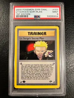 Pokemon Gym Challenge #107 - Lt. Surge's Secret Plan - MINT - 1st Edition PSA 9! - Image 1
