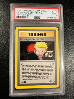 Pokemon Gym Challenge #107 - Lt. Surge's Secret Plan - MINT - 1st Edition PSA 9! - Image 3