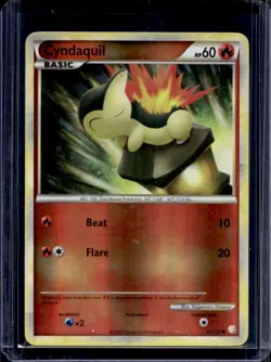 2010 Pokemon HeartGold & SoulSilver Cyndaquil Reverse Holo #61/123 - Image 1