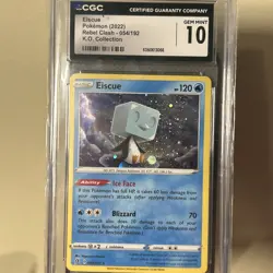 Pokemon TCG Eiscue Cosmo Holo Knockout Collection 054/192 CGC 10 (Double Swirl) - Image 1