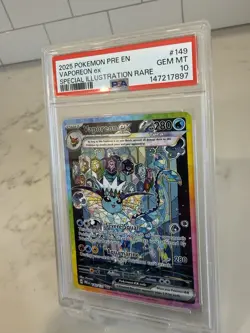 Vaporeon ex SIR #149 2025 Pokemon Prismatic Evolutions PSA 10 GEM MT - Image 4