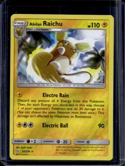 2019 Pokemon SM Unified Minds Alolan Raichu Holo #57/236 - Image 1