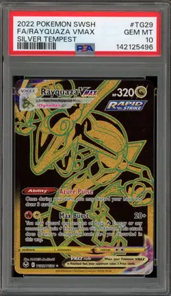 Pokemon Rayquaza VMAX Silver Tempest Trainer Gallery Full Art #TG29 PSA 10 - Image 1