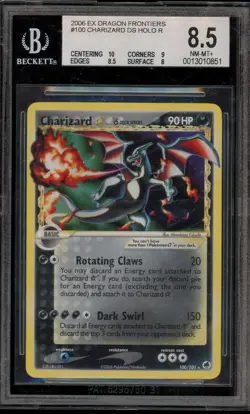 Pokemon Charizard Gold Star EX Dragon Frontiers Holo Ultra Rare #100 BGS 8.5 - Image 1