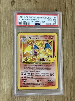 Pokemon TCG 25th Anniversary Celebrations Charizard Trio PSA 10 - Image 5