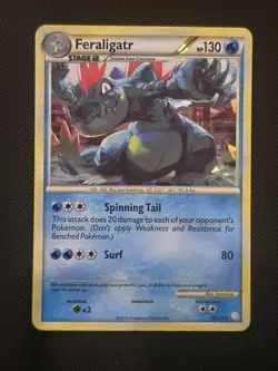 Pokemon TCG Feraligatr Heartgold & Soulsilver 20/123 Holo Promo Cracked Ice - Image 1