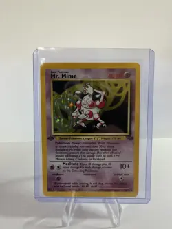 Rare Pokemon TCG 1st Edition Mr. Mime 6/64 Jungle Holo LP - Image 2