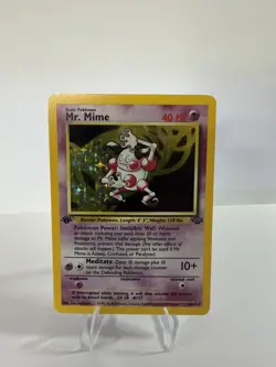 Rare Pokemon TCG 1st Edition Mr. Mime 6/64 Jungle Holo LP - Image 3