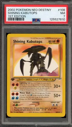 Pokemon Shining Kabutops Neo Destiny 1st Edition Holo Secret Rare #108 PSA 7 - Image 1