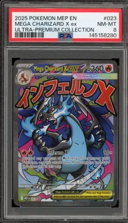 Pokemon Mega Charizard X ex Ultra-Premium Coll. Promo #023 PSA 8 - Image 1