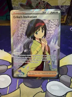 Pokemon TCG Scarlet & Violet Trainer Supporter Erika's Invitation 196/165 - Image 1