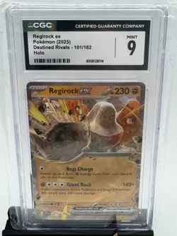 2025 Pokemon SV Destined Rivals Regirock ex #101/182 CGC 9 Mint Graded - Image 2