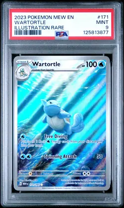 2023 POKEMON MEW EN-151 ILLUSTRATION RARE #171 WARTORTLE PSA 9 - Image 1